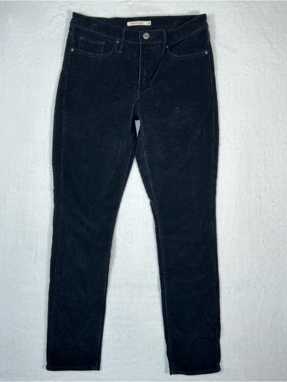 Levi's 311 Shaping Skinny Corduroy Pants Black Women’s Size 30 Cords Mid‎ Rise